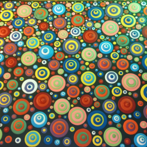 Dot art spinners mural